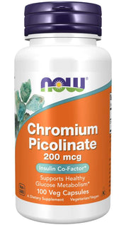 NOW - Chromium Picolinate 200 МКГ - 100 Капсули
