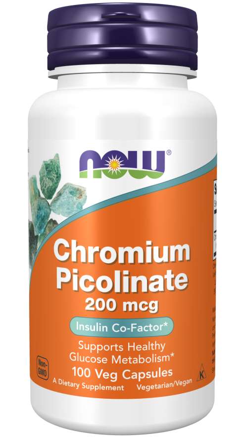 NOW - Chromium Picolinate 200 МКГ - 100 Капсули