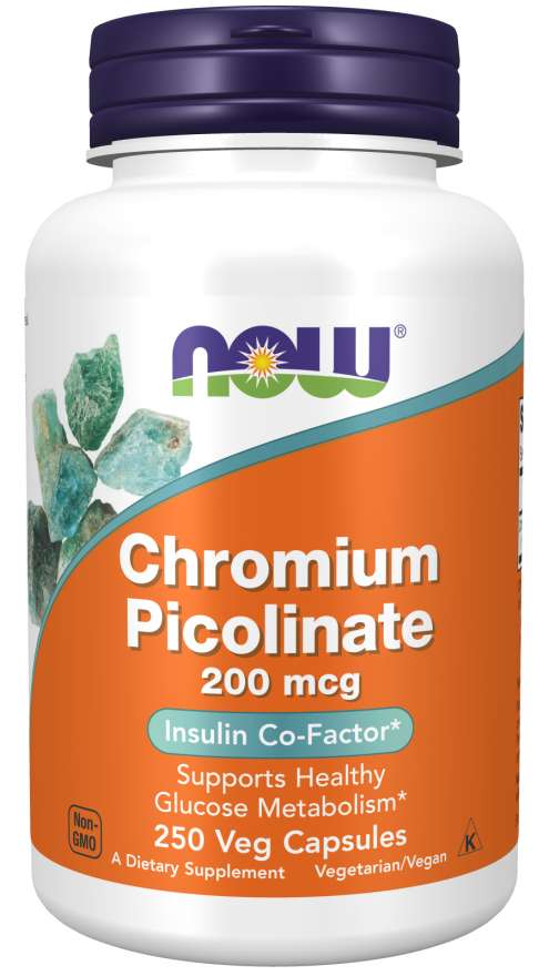 NOW - Chromium Picolinate 200 МКГ - 250 Капсули