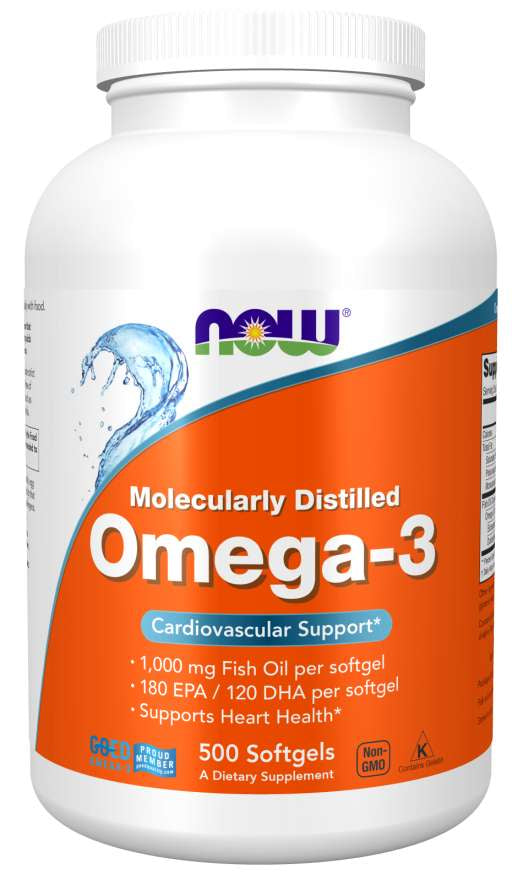 NOW - Omega-3 1000 МГ - 500 Дражета