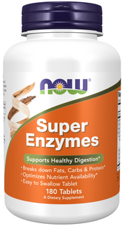 NOW - Super Enzymes - 180 Tаблетки