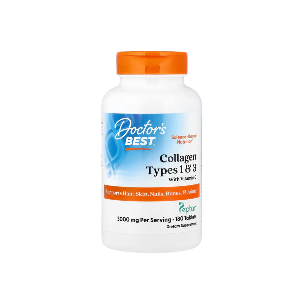 Doctor's Best BEST Collagen Types 1 & 3 / 1000 mg 180 Таблетки, 60 Дози