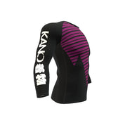 Рашгард от Kano Kimonos - дълги ръкави, ранкиран - лилав