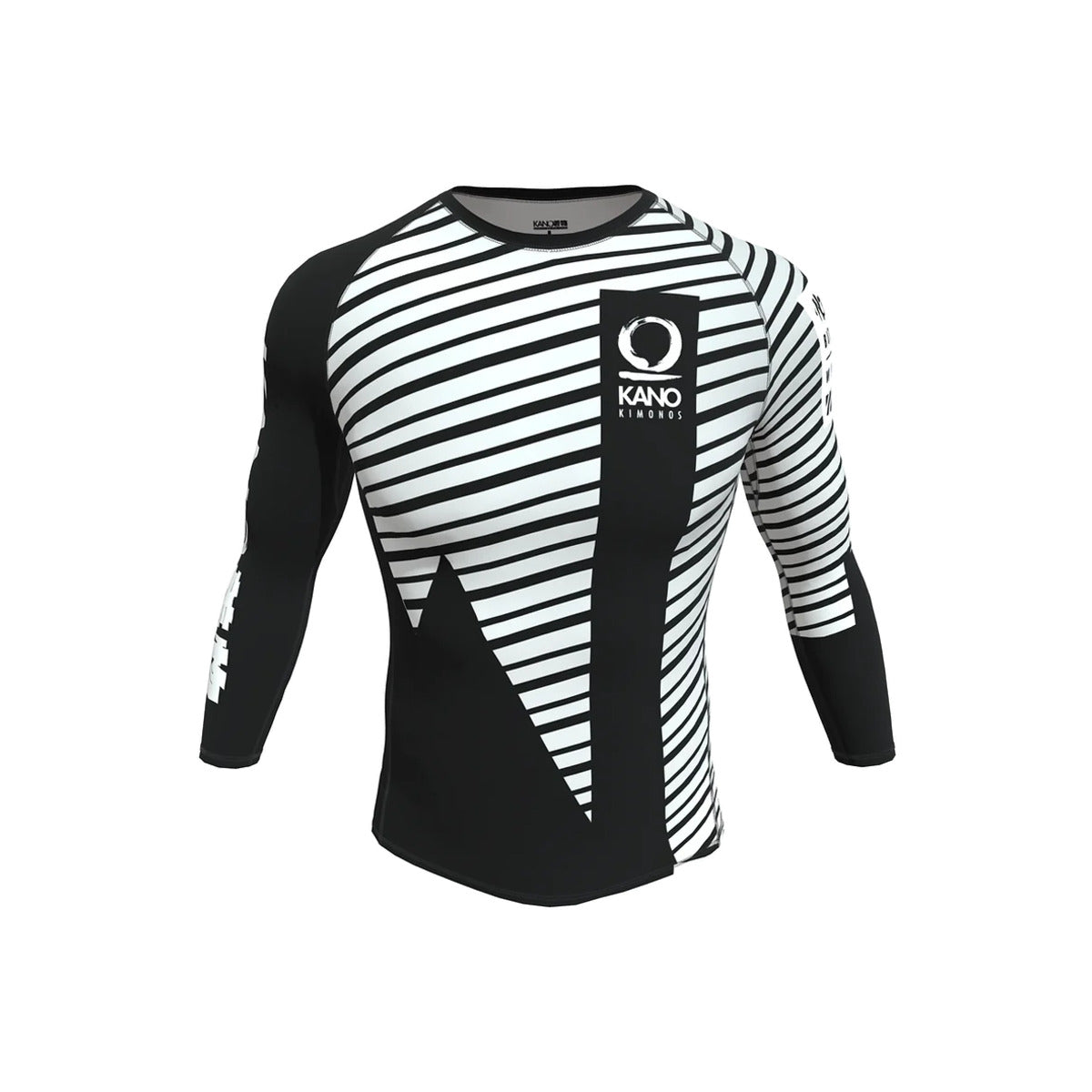 Рашгард от Kano Kimonos - дълги ръкави, ранкиран - бял
