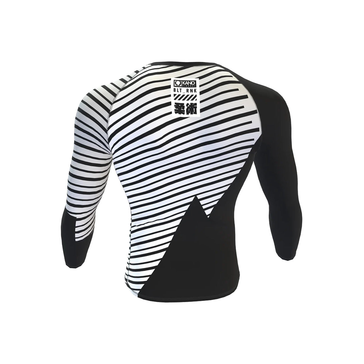 Рашгард от Kano Kimonos - дълги ръкави, ранкиран - бял