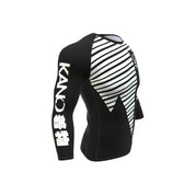 Рашгард от Kano Kimonos - дълги ръкави, ранкиран - бял