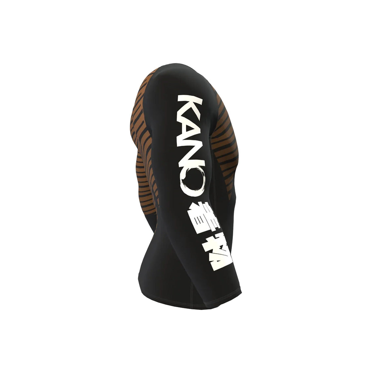 Рашгард от Kano Kimonos - дълги ръкави, ранкиран - кафяв